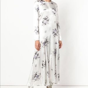 Ganni Egret Cameron Silk midi dress, size 38
